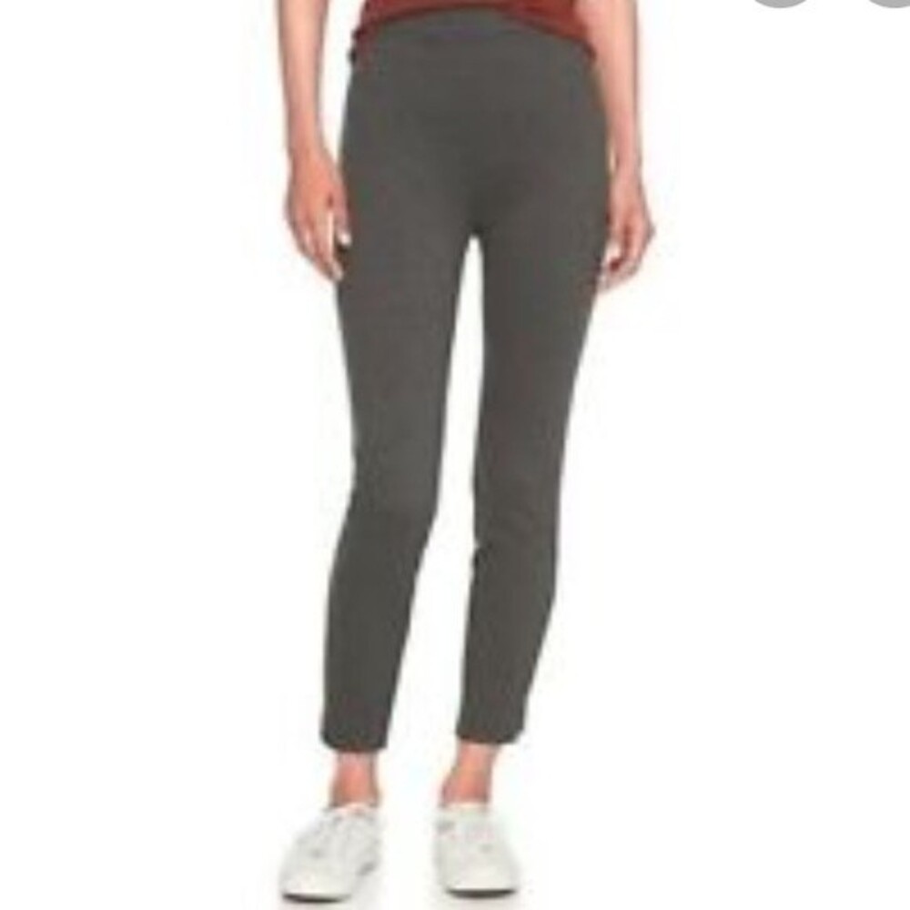 Banana Republic Gray Knit Ribbed Leggings NEW M